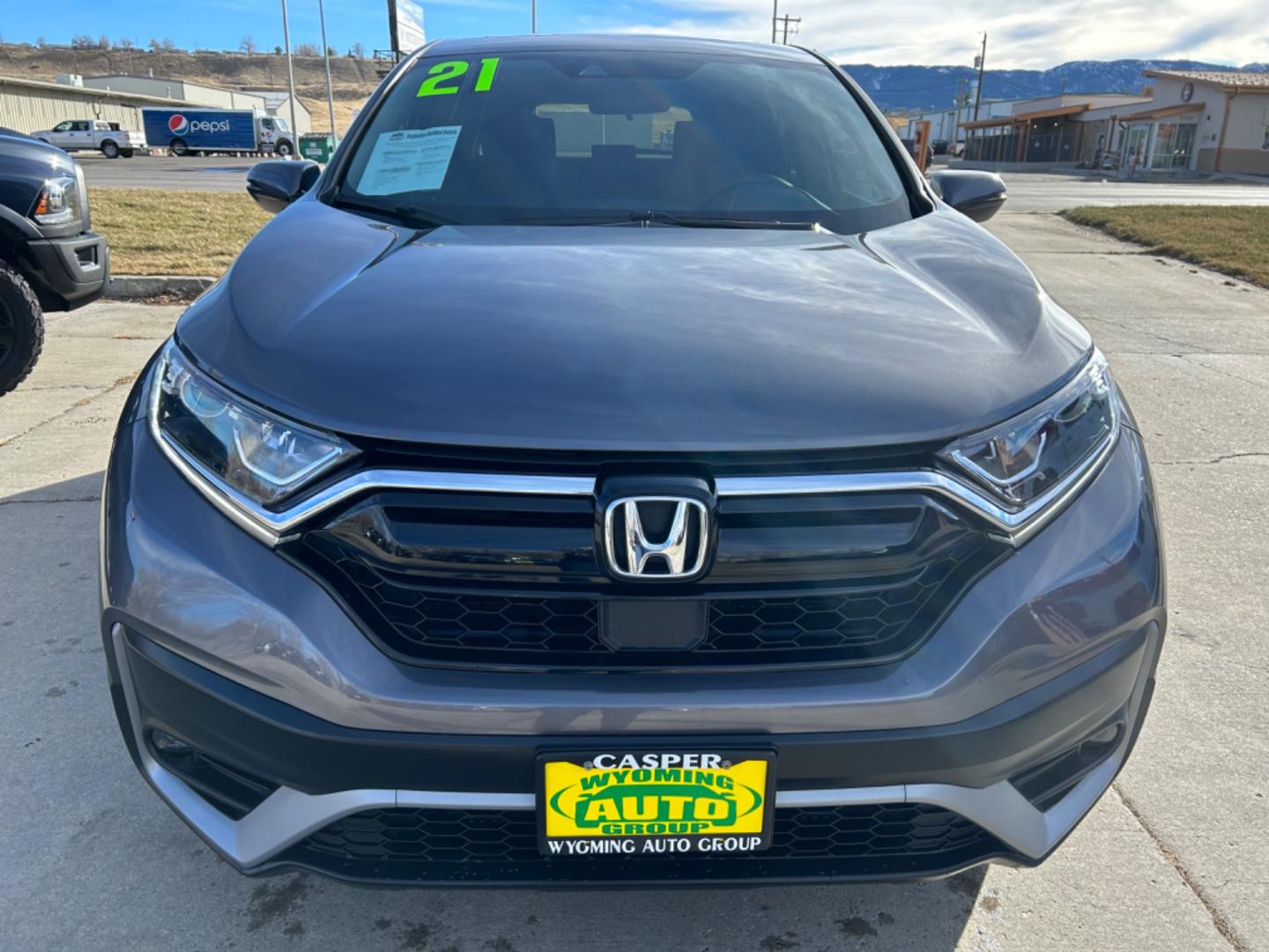 2021 Dark Gray /Dark Gray/Black Honda CR-V EX (5J6RW2H56MA) with an 1.5L I4 TURBO engine, Automatic transmission, located at 3030 CY Ave, Casper, WY, 82604, (307) 265-3830, 42.827816, -106.357483 - Photo#1